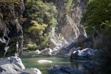 Hier wird es eng in der Aoos Schlucht