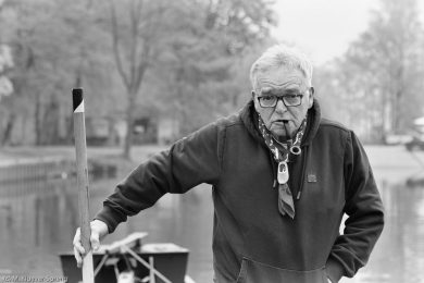 Schwarzweiss Fotos von der Torfkahnarmada im Teufelsmoor