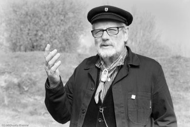 Schwarzweiss Fotos von der Torfkahnarmada im Teufelsmoor