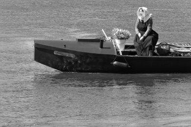 Schwarzweiss Fotos von der Torfkahnarmada im Teufelsmoor